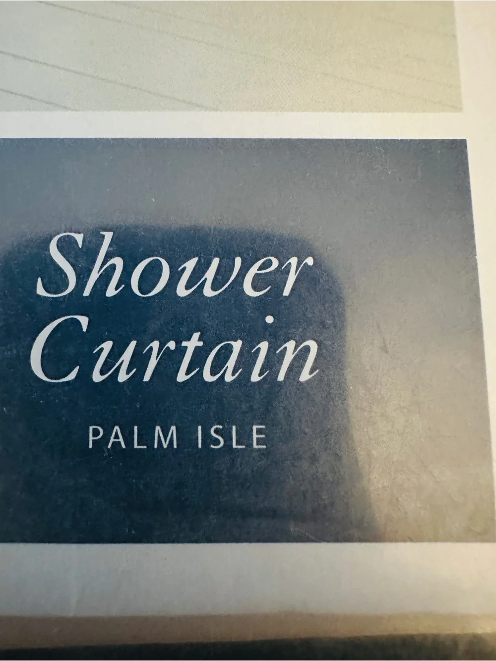 NWT Tropical Palm Isle Shower Curtain in Cream Brown and Blue